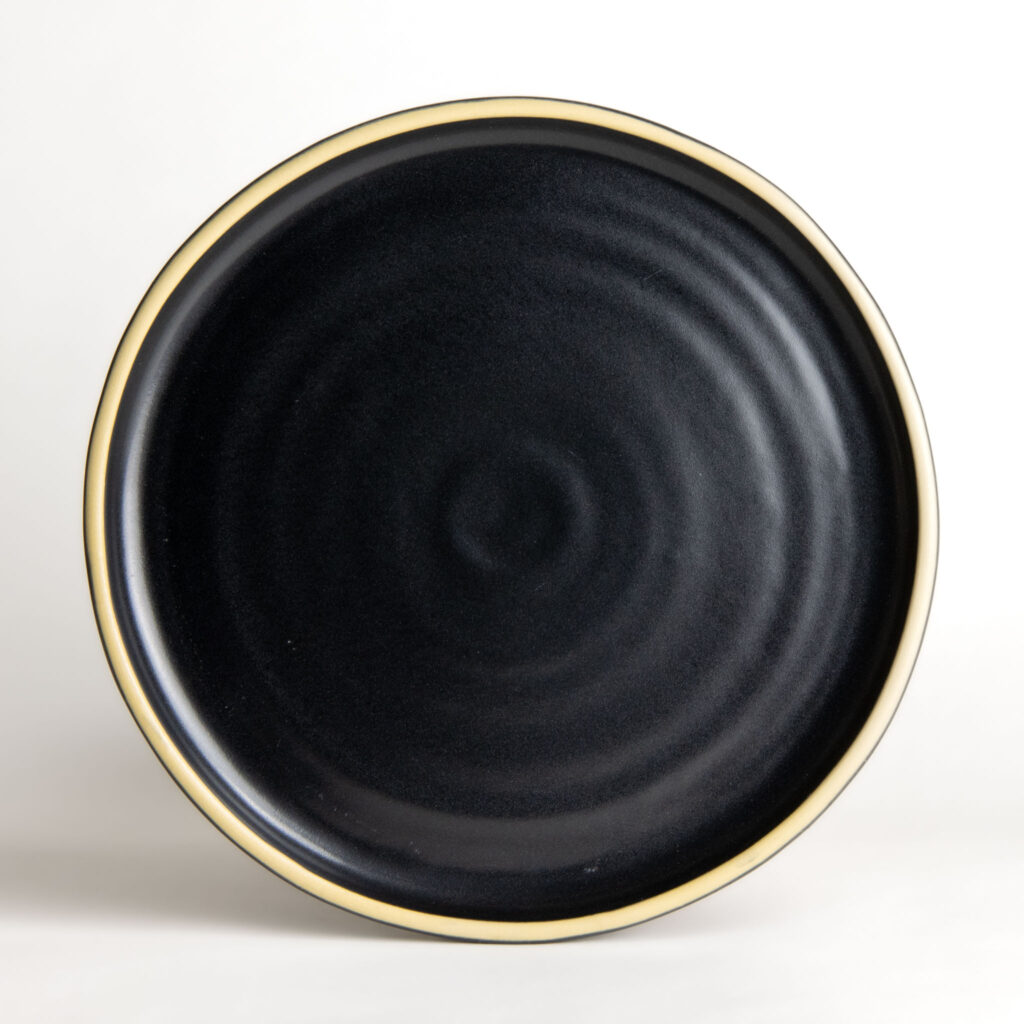 Matte Black Charcoal Brookline Dinner Plate