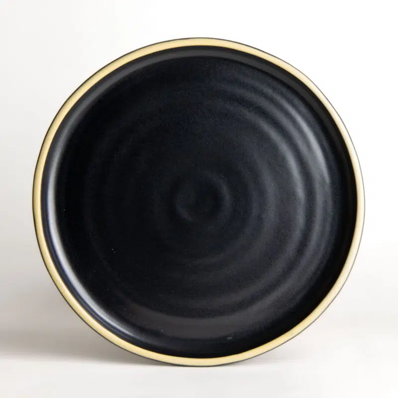 Matte Black Charcoal Brookline Dinner Plate