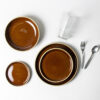 Copper Clay Brookline Dinner Set with Utensils and Glass