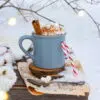 Brookline Mug with Candy Cane in Snow