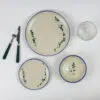 Coupe Dinner Set with Fork and Cup