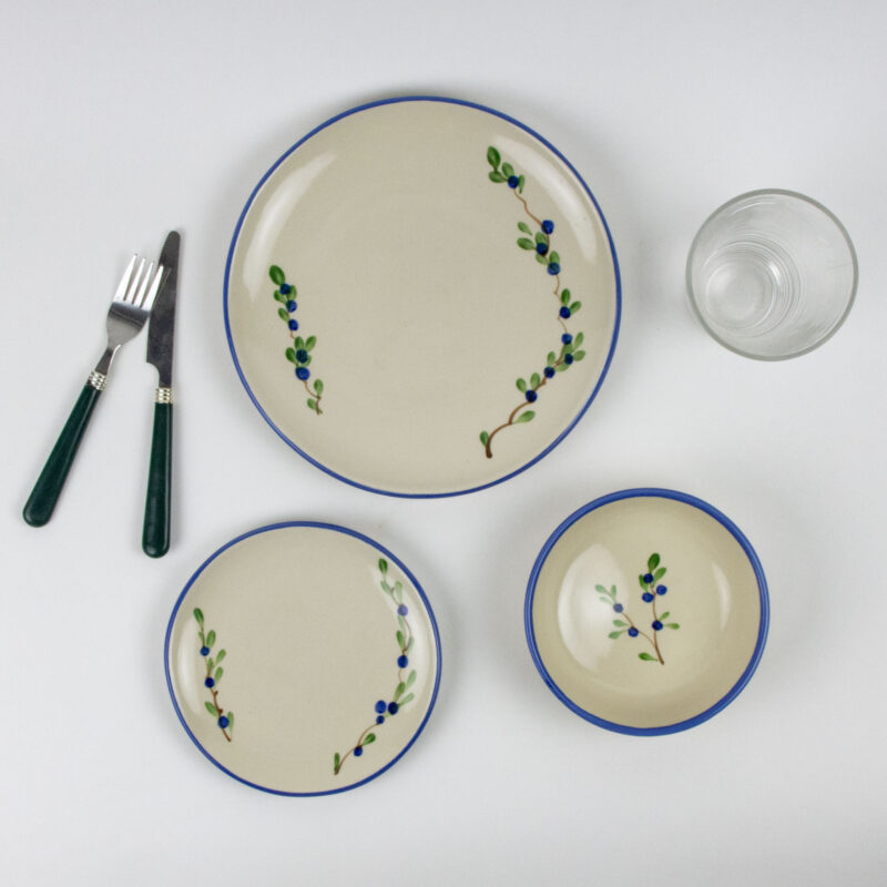 Coupe Dinner Set with Fork and Cup
