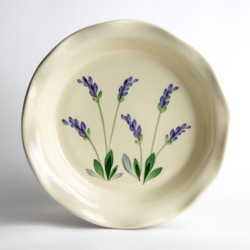 Lavender Frilly Pie Plate