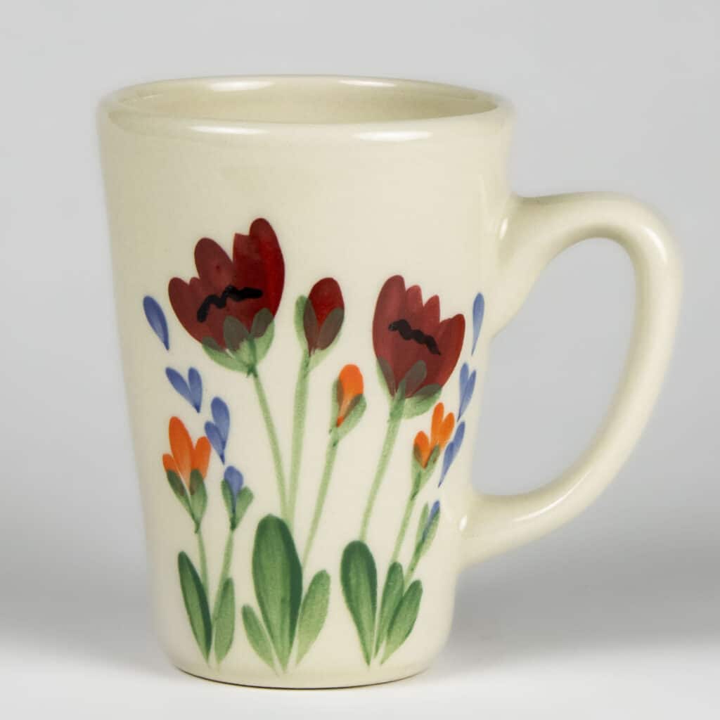 Red Poppy Latte Mug