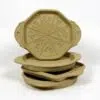 Selection of stoneware pottery Shortbread Pans in multiple shapes and shortbread designs.