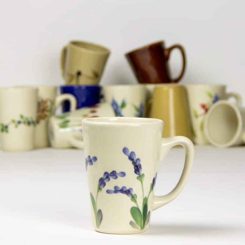 Stoneware Pottery Latte Mug