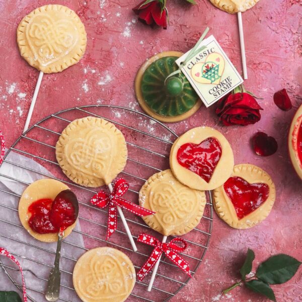 Valentine's Day Pie Pops made with Celtic Heart Cookie