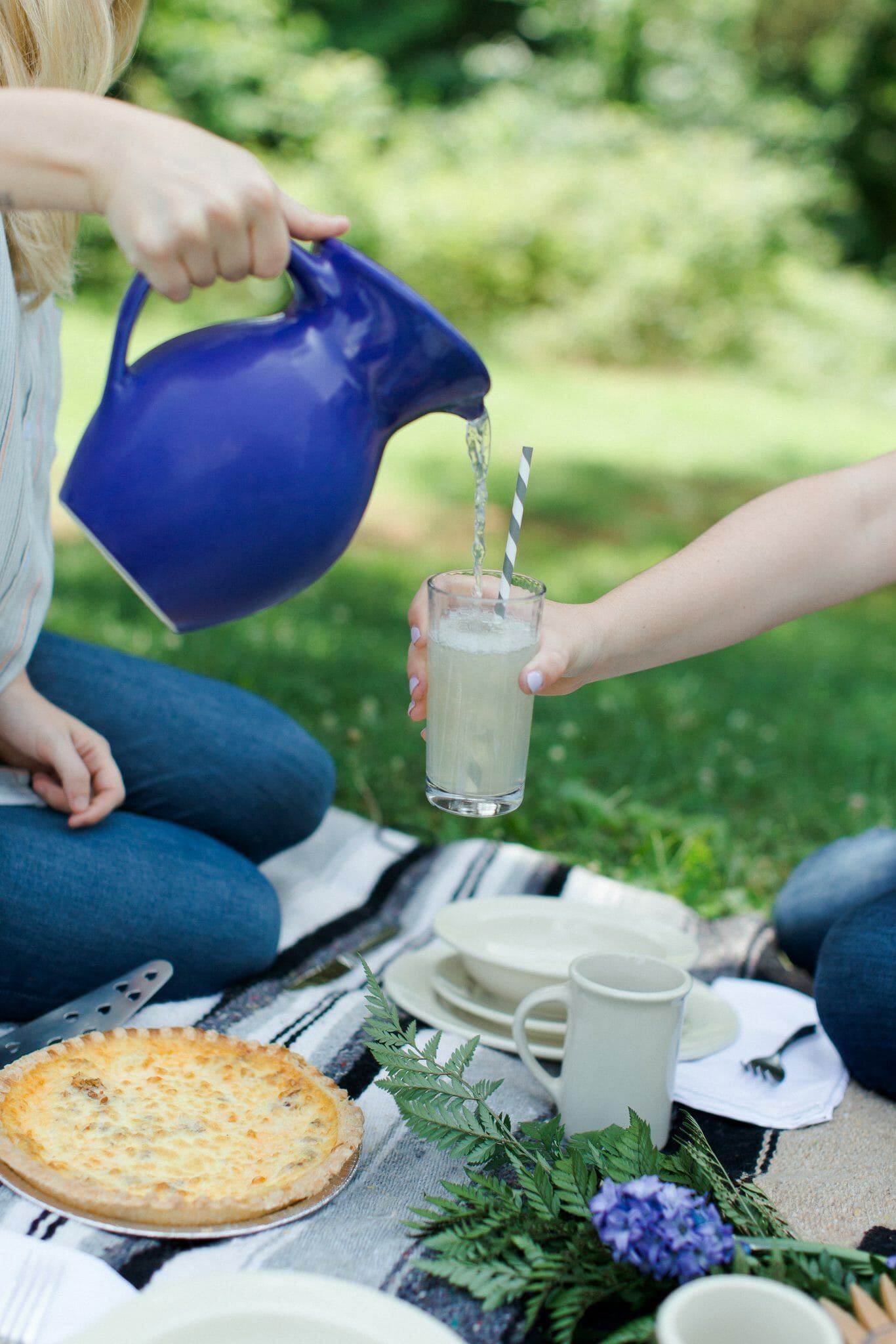 American Blue Iced Tea Pitcher
