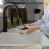 Blueberries in Blueberry Berry Colander washed in sink
