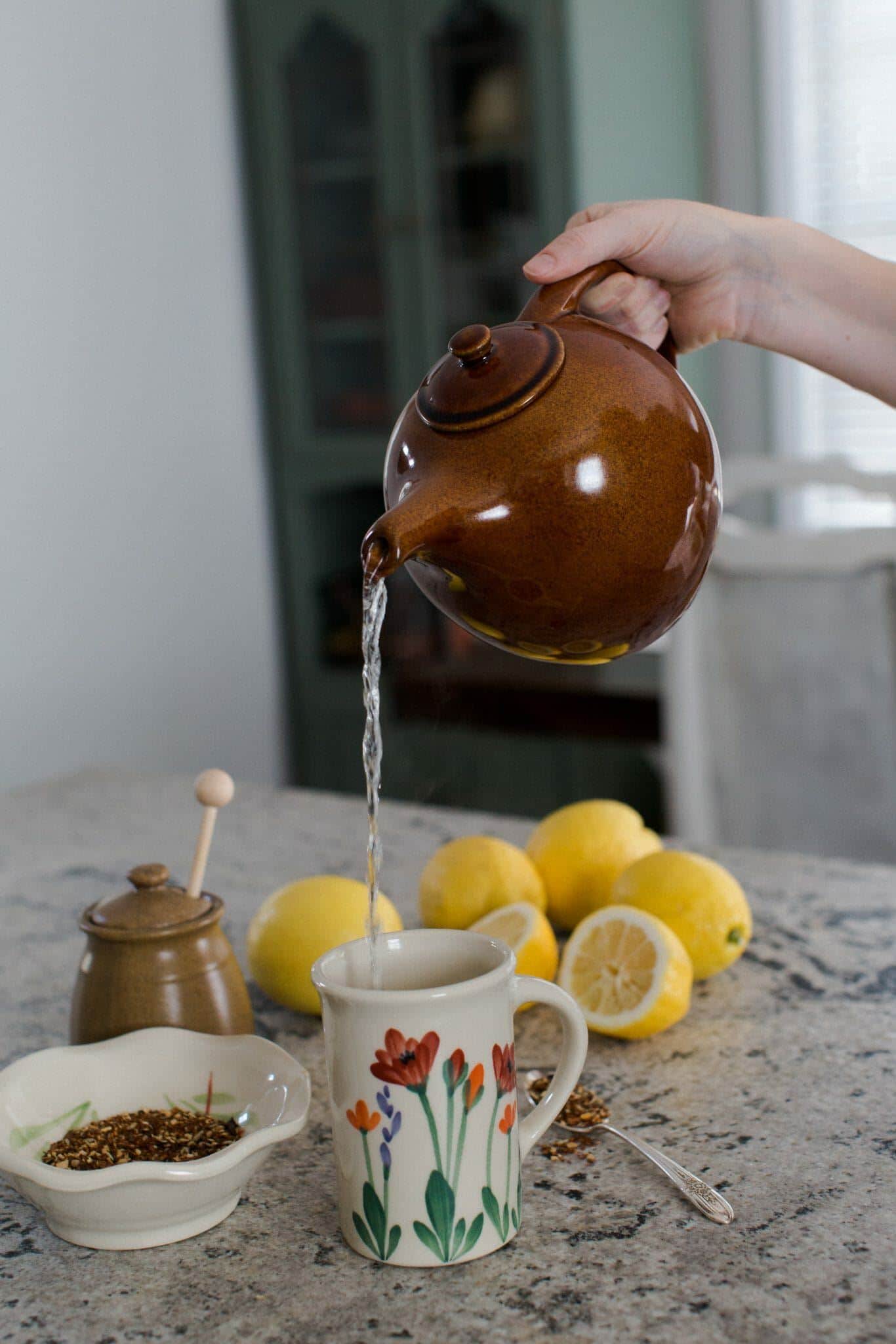 Copper Clay Teapot