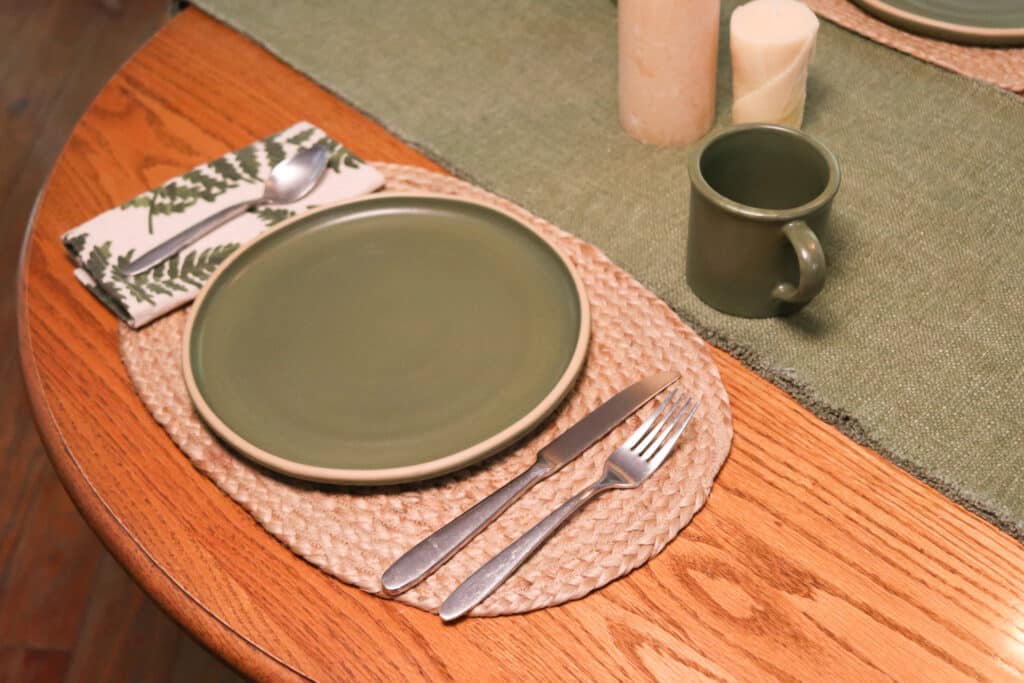Moss Brookline Dinnerware Place Setting 1 Brookline Dinnerware in Moss