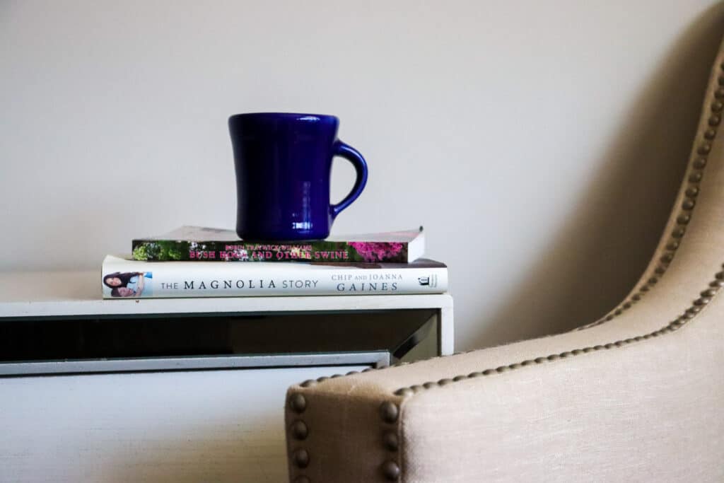 Heritage Mug with Books on table