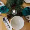 Pinecone Oval Tray Salt Pepper Shaker and Coupe Dinner Plates