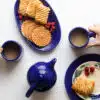 Field of Iris and American Blue Tea Set