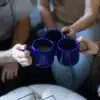 Tea Party with American Blue Mugs