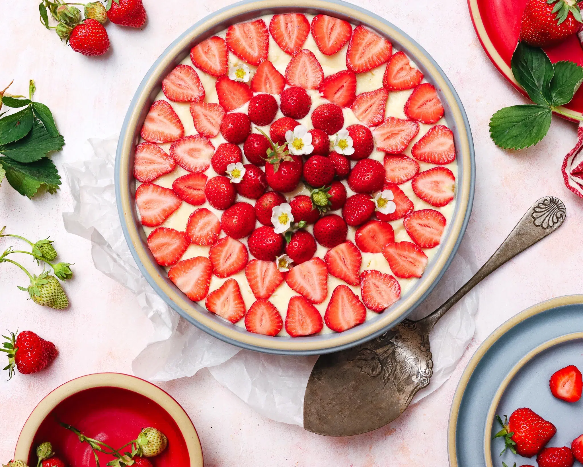No-Bake Cheesecake With Strawberries in the Brookline Baker Featured Image