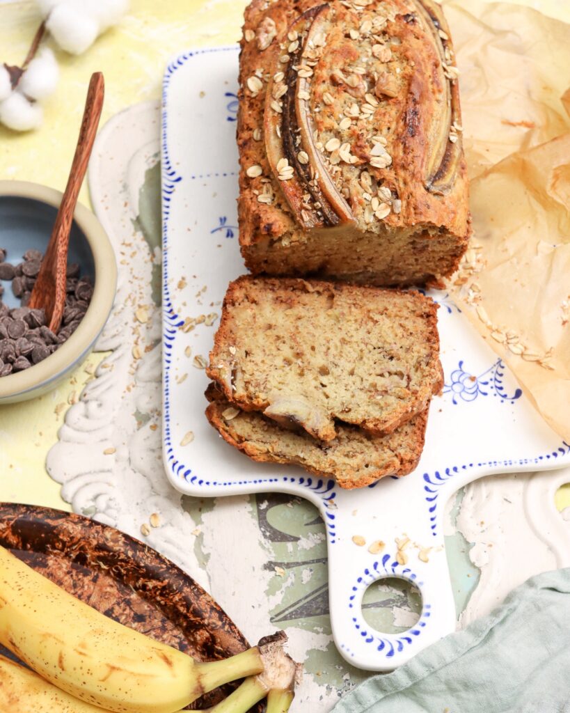 Shortbread and Tea Fall Banana Bread baked in Stoneware Bread Loaf Pan