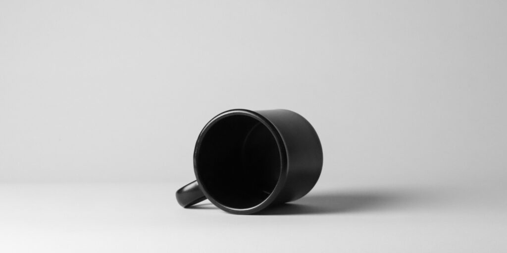 Blackberry Brookline Mug on shadow background.