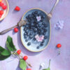 Small Brookline Tray with blueberries.