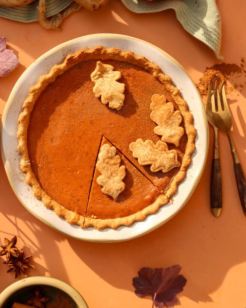 Shortbread and Tea Fall Pumpkin Pie Whole