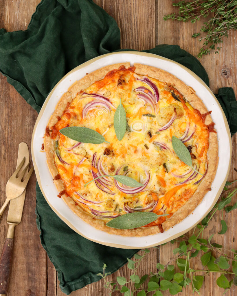 Cauliflower Quiche with Cremini Mushroom 4