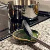 Moss Stoneware Spoon Rest with Pot